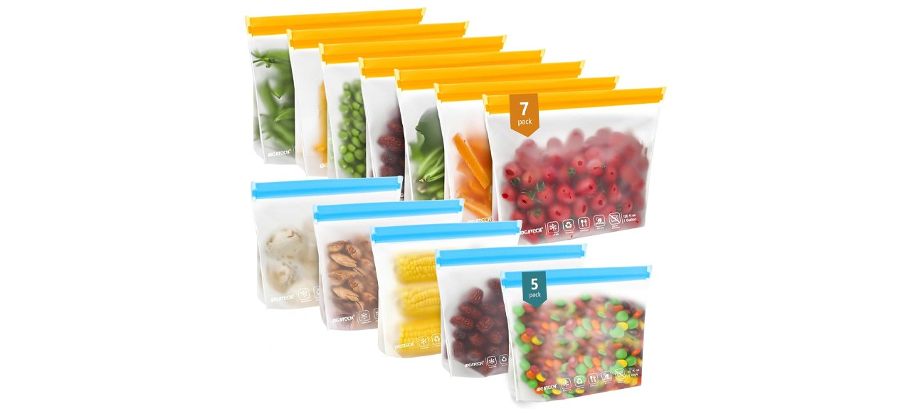 IDEATECH 12-Pack Reusable Food Storage Bags